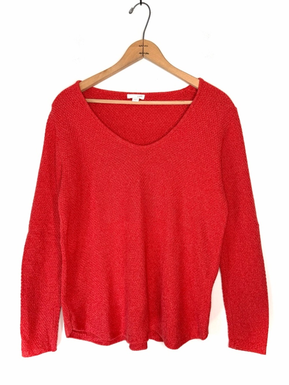 J. Jill V-neck Ling Sleeve Pullover Sweater Burnt Orange Size Small